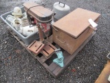 5-SPEED DRILL PRESS, ASSORTED HAND/POWER TOOLS