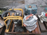 ASSORTED SHOP VACS, RIDGID PRESSURE WASHER (PARTS ONLY)