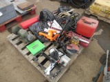 BATTERY CHARGERS, BENCH GRINDER, HAND TOOLS, VACUUM PUMP