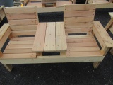 DOUBLE SEAT CEDAR BENCH