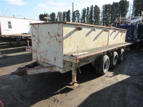 5' X 20' TRIPLE AXLE WATER TANK TRAILER, *NON-TITLED UNIT - OFFROAD USE ONLY