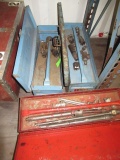 (3) TOOLBOXES OF MUELLER E5 & D5 DRILL MACHINE PARTS