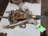 (3) CABLE PULLERS & 1 1/2 TON CHAIN HOIST