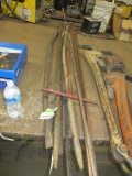 ASSORTED PRY BARS & COPPER RODS