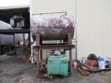 STEEL OIL TANK ON A STEEL STAND