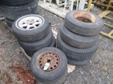 (9) ASSORTED WHEELS & TIRES