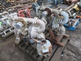 (2) ASSORTED AIR POWERED DOUBLE DIAPHRAM PUMPS