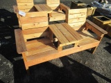 DOUBLE SEAT CEDAR BENCH