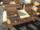 DOUBLE SEAT CEDAR BENCH