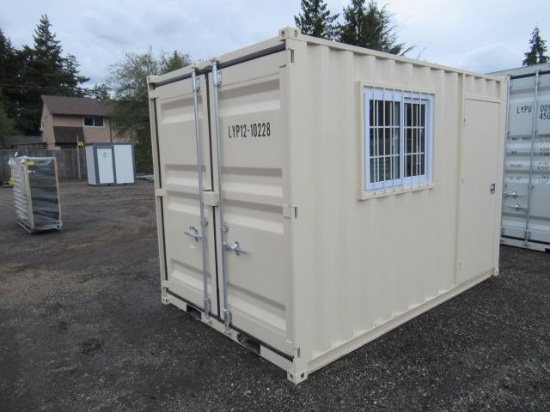 2023 12' SHIPPING CONTAINER W/ SIDE DOOR & WINDOW