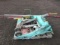 CORE DRILL BASE, GREENLEE POWER TOOL, WIRE REEL, & ASSORTED RIDGID DIES/CORE DRILL BITS/LADDER
