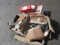 ASSORTED ELECTRICAL PARTS/EXIT SIGNS/HOT WIRE HEATING ELEMENTS/WIRE/COVERS/DIMMERS