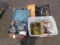 BOSCH 36V ROTO HAMMER, BLACK & DECKER WORKMATE 200, HEAT...GUN, EXTENSION CORD, & ASSORTED DRILLS