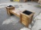 CEDAR BENCH W/ (2) SINGLE POT PLANTERS