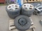 (4) BRIDGESTONE POTENZA 225/40R18 TIRES ON FORD 5 LUG WHEELS & (1) BRIDGESTONE TURANZA 205/65R16