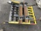 (4) ASSORTED FORKLIFT CARRIAGE LOAD GUARDS & (2) CASTOR DOLLYS
