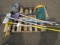 ASSORTED BROOMS/SNOW SHOVELS