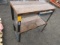 (2) WOOD BENCHES W/ METAL LEGS