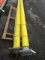 (2) 15' UPRIGHT STEEL POLES W/ PLASTIC COVER & MOUNTING PLATES ON THE POLES