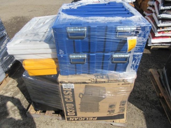ASSORTED STORAGE BOXES