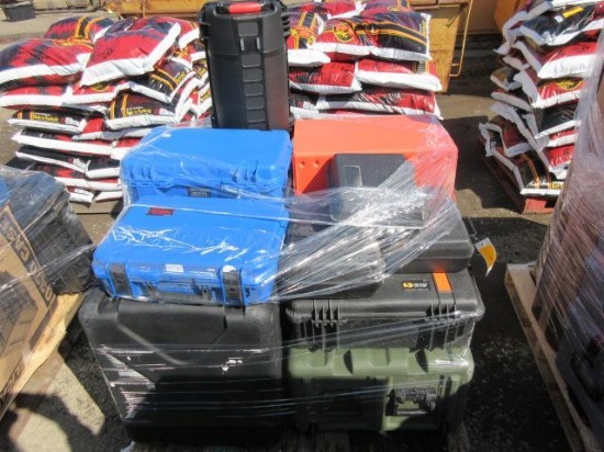 ASSORTED PELICAN 1600 STORAGE BOXES