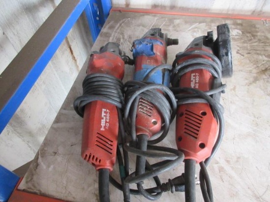 (3) ASSORTED HILTI ANGLE GRINDERS