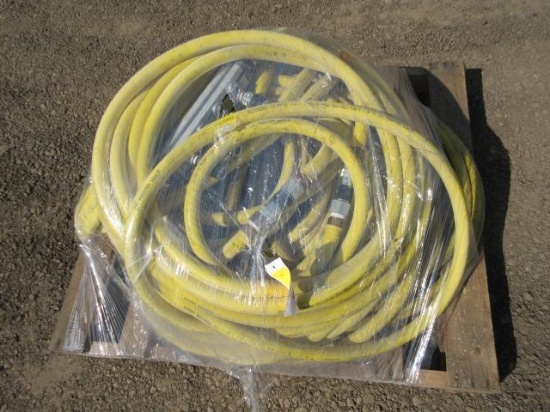 PALLET OF HIGH PRESSURE 200 PSI HYDRAULIC HOSE & 4-PIECE MANIFOLD