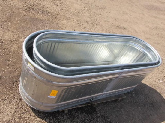 (2) BEHLEN COUNTRY 169GAL ROUND END STAINLESS TROUGH TANK