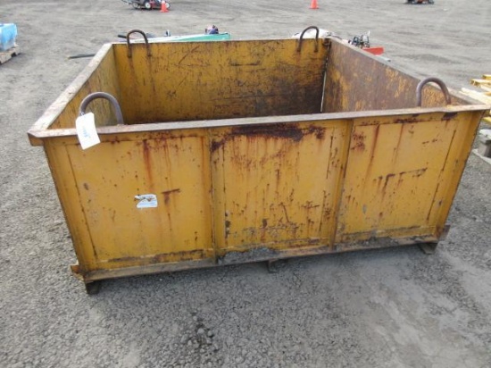 4000LB STEEL TOTE W/ LOADING DOOR 5' X 5' X 2'