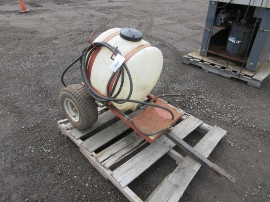 25GAL SOLAR TANK W/ WHEELS & HITCH
