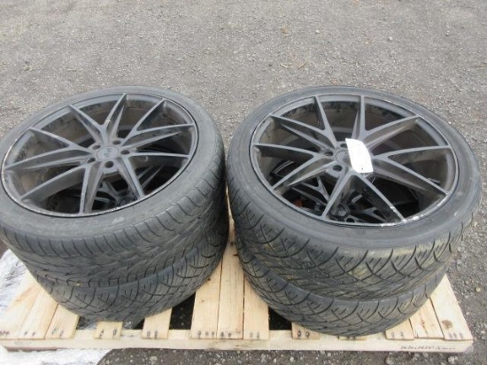 (4) TOYO PROXES ST II 265/40R22 TIRES ON 5 LUG WHEELS