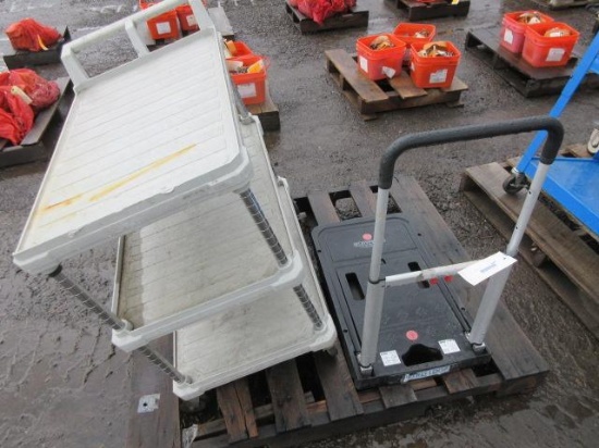 PLATFORM CART UTILITY CART, METRO PLASTIC ROLL AROUND CART