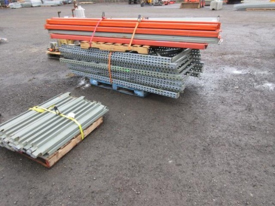 PALLET RACKING - (9) 42'' X 8' UPRIGHTS & (20) 10' CROSSARMS