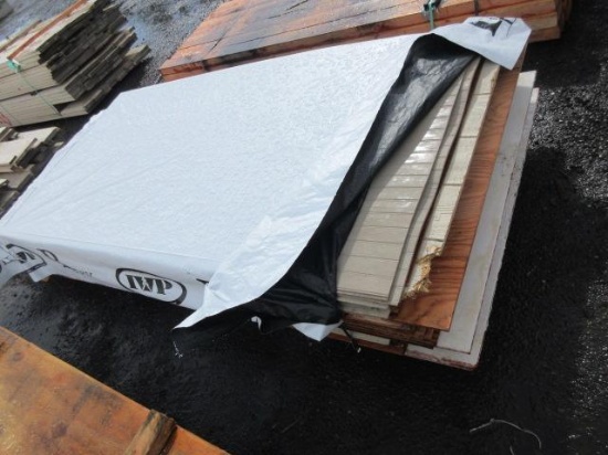 ASSORTED SHEETS OF 4' X 8' PLYWOOD & SIDING W/ PANELING