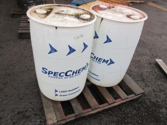 (2) 55GAL POLY BARRELS