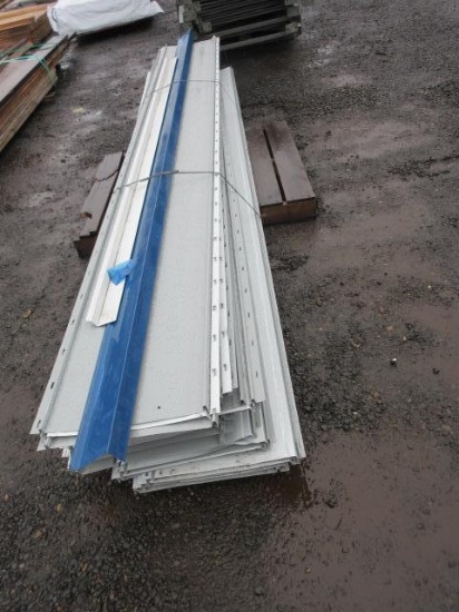 APPROX (30) 13' PIECES OF METAL SIDING & (3) PIECES OF METAL FLASHING