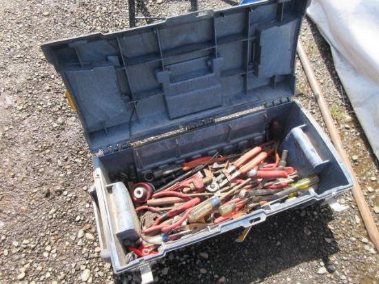 IRWIN TOOL BOX W/ ASSORTED TOOLS