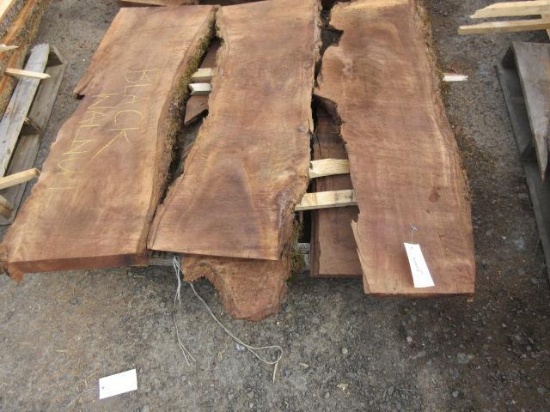 (6) ASSORTED PIECES OF BLACK WALNUT WOOD, *LONGEST LENGTH APPROX 12'' X 2'' X 48''