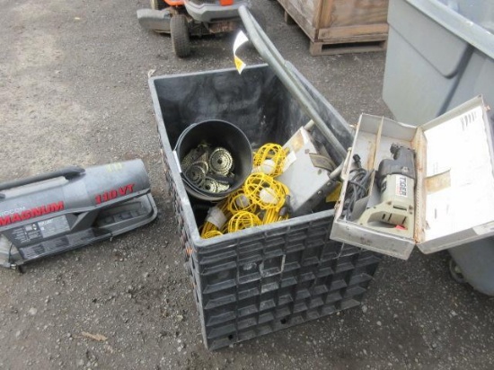 PROCOM MAGNUM PCK110VT KEROSENE/DIESEL HEATER, PORTER CABLE 737 RECIPROCATING SAW, MAGNESIUM WORM