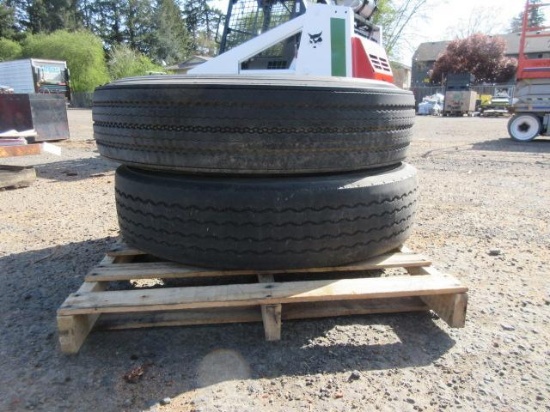 (1) BRIDGESTONE R293/11R24.5 TIRE...& (1) SAILUN S 686/11R22.5 TIRE