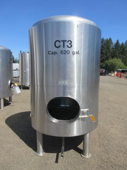 BOSTON BEER WORKS 620GAL STAINLESS STEEL TANK