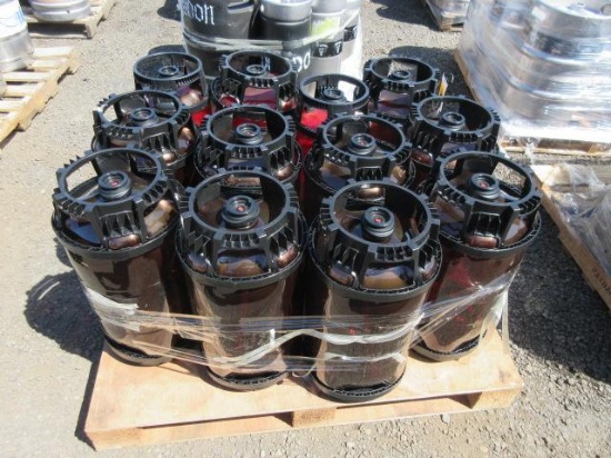 (12) ASSORTED SIZE PLASTIC KEGS, *EMPTY - NOT CLEANED