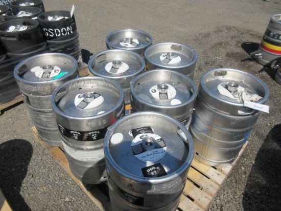 (8) 15.5GAL STAINLESS STEEL KEGS, *EMPTY - NOT CLEANED