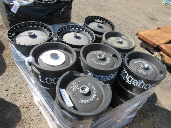 (8) ASSORTED PLASTIC KEGS, *EMPTY - NOT CLEANED
