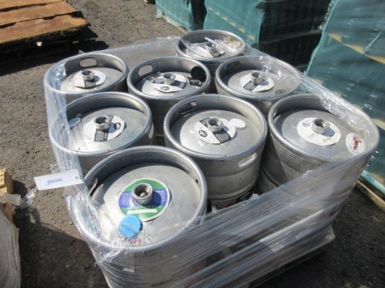 (8) 15.5GAL STAINLESS STEEL KEGS, *EMPTY - NOT CLEANED