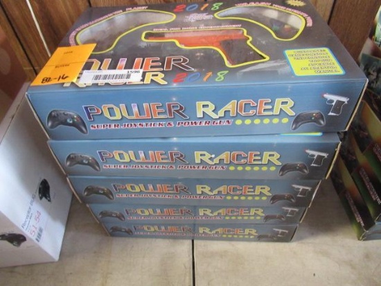 (5) POWER RACER SUPER JOYSTICK & ASSORTED POWER GUN GAMES