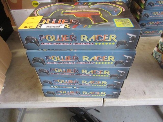 (5) POWER RACER SUPER JOYSTICK & ASSORTED POWER GUN GAMES