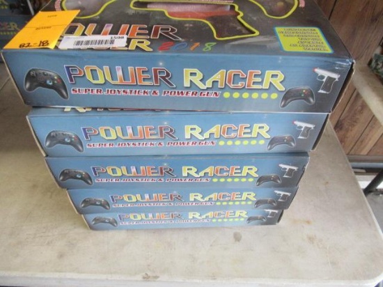 (5) POWER RACER SUPER JOYSTICK & ASSORTED POWER GUN GAMES
