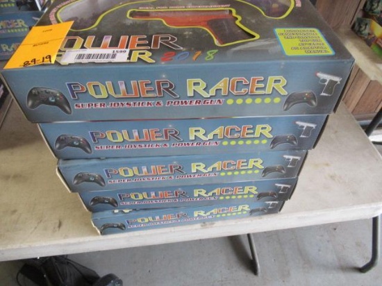 (5) POWER RACER SUPER JOYSTICK & ASSORTED POWER GUN GAMES