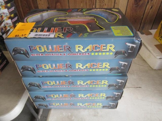 (5) POWER RACER SUPER JOYSTICK & ASSORTED POWER GUN GAMES